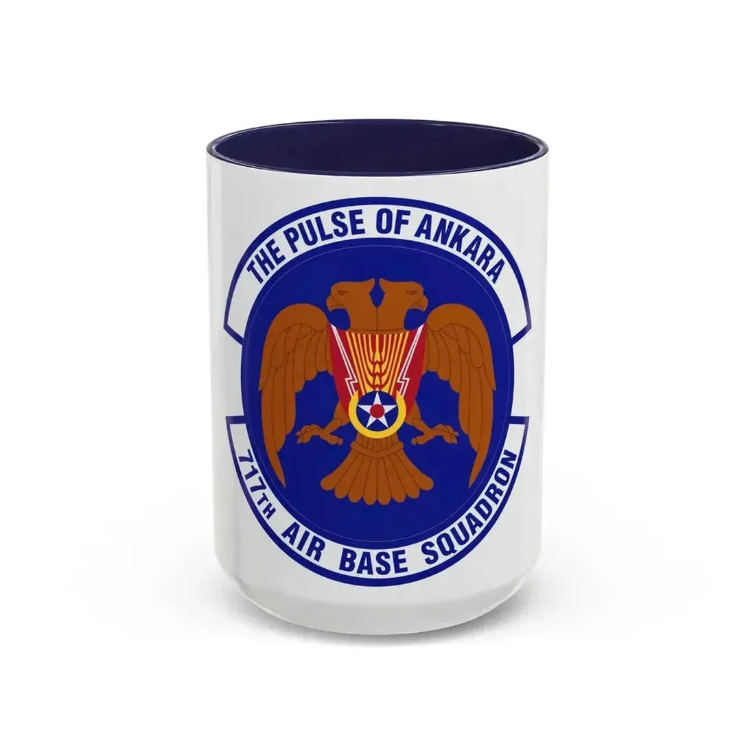 717th Air Base Squadron (U.S. Air Force) Accent Coffee Mug 15oz Navy - Go Mug Yourself