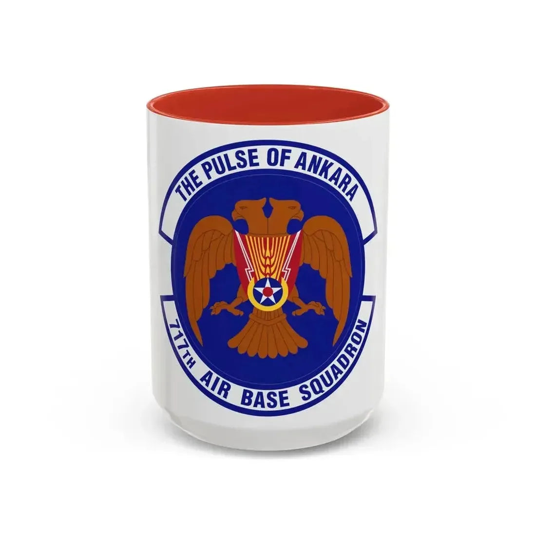 717th Air Base Squadron (U.S. Air Force) Accent Coffee Mug 15oz Red - Go Mug Yourself