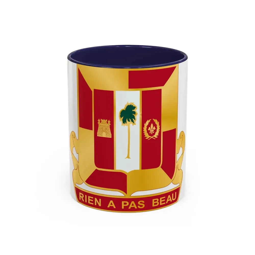 718th Antiaircraft Artillery Gun Battalion (U.S. Army) Accent Coffee Mug 11oz Navy - Go Mug Yourself
