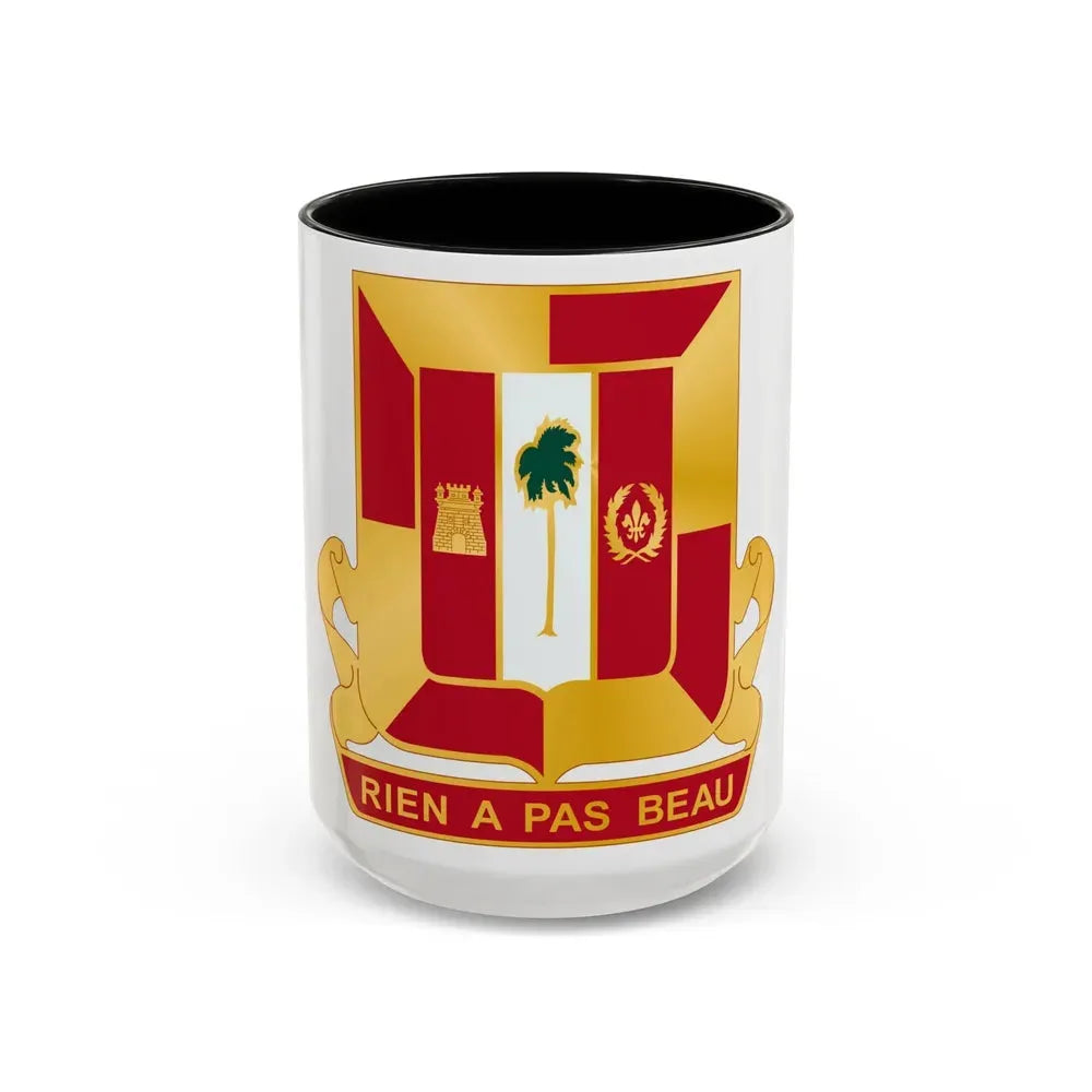 718th Antiaircraft Artillery Gun Battalion (U.S. Army) Accent Coffee Mug 15oz Black - Go Mug Yourself