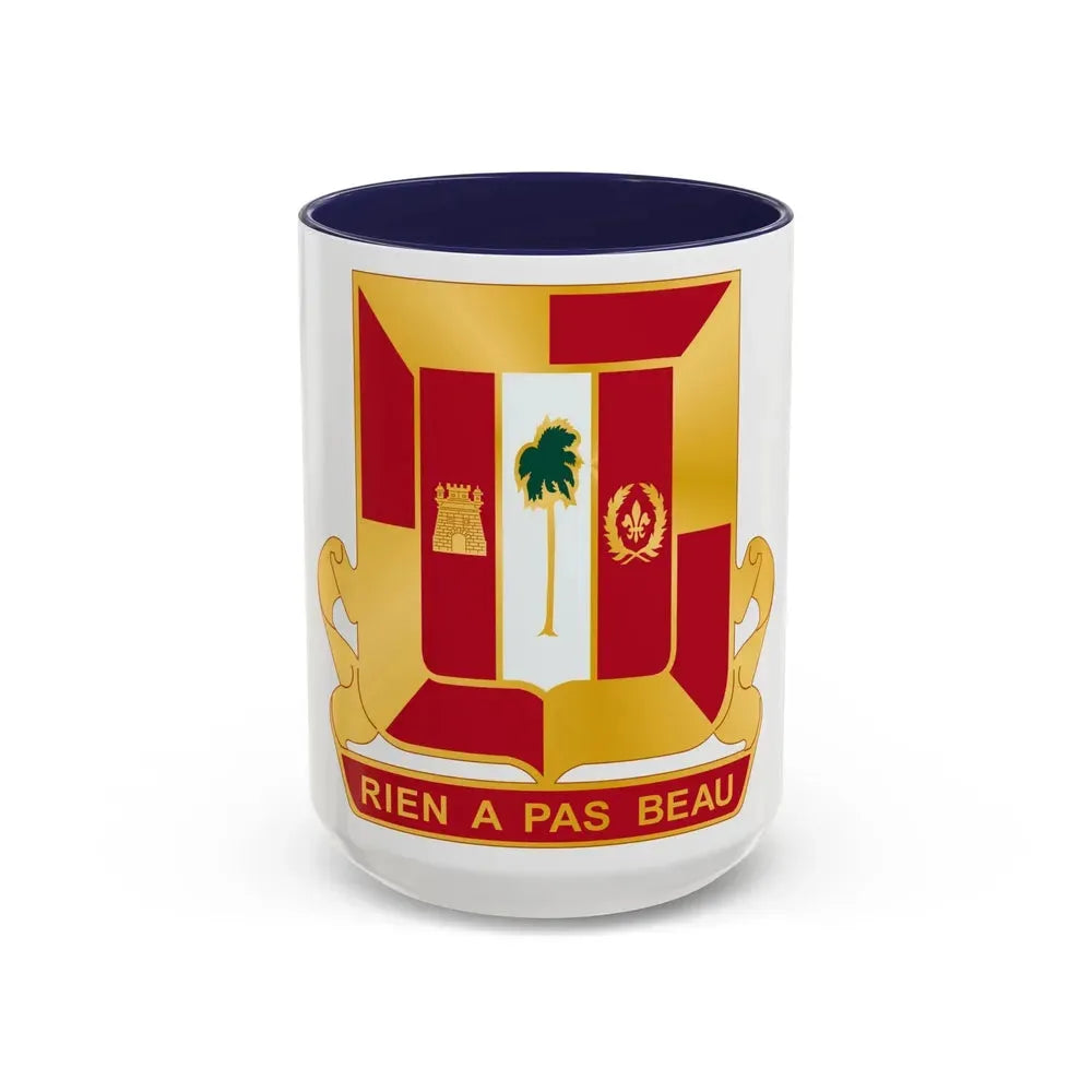 718th Antiaircraft Artillery Gun Battalion (U.S. Army) Accent Coffee Mug 15oz Navy - Go Mug Yourself