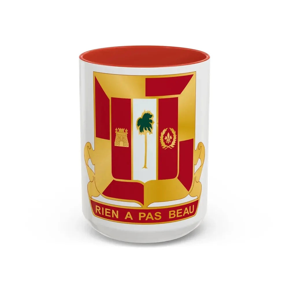718th Antiaircraft Artillery Gun Battalion (U.S. Army) Accent Coffee Mug 15oz Red - Go Mug Yourself