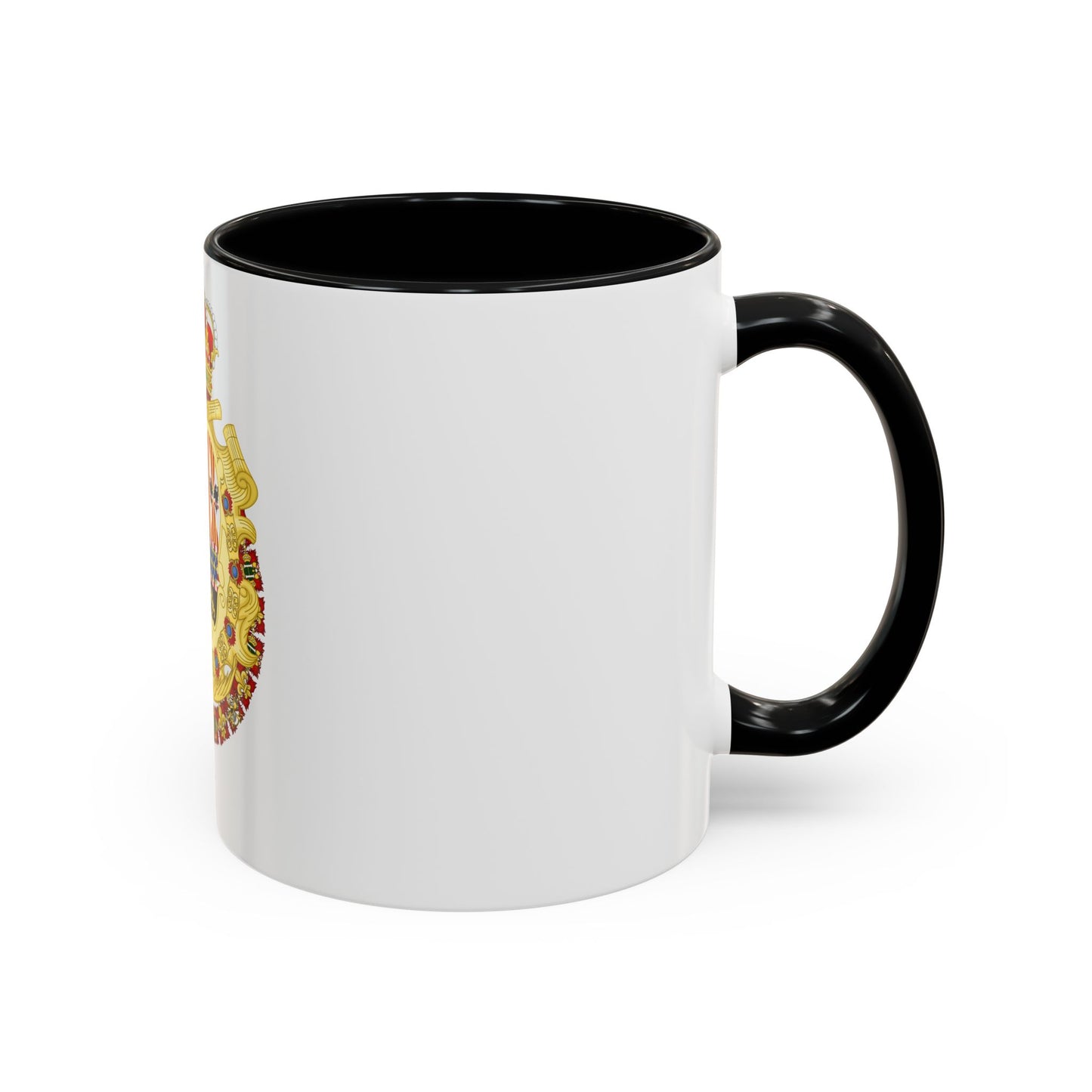Royal Greater Coat of Arms of Spain (1700-1761) - Accent Coffee Mug