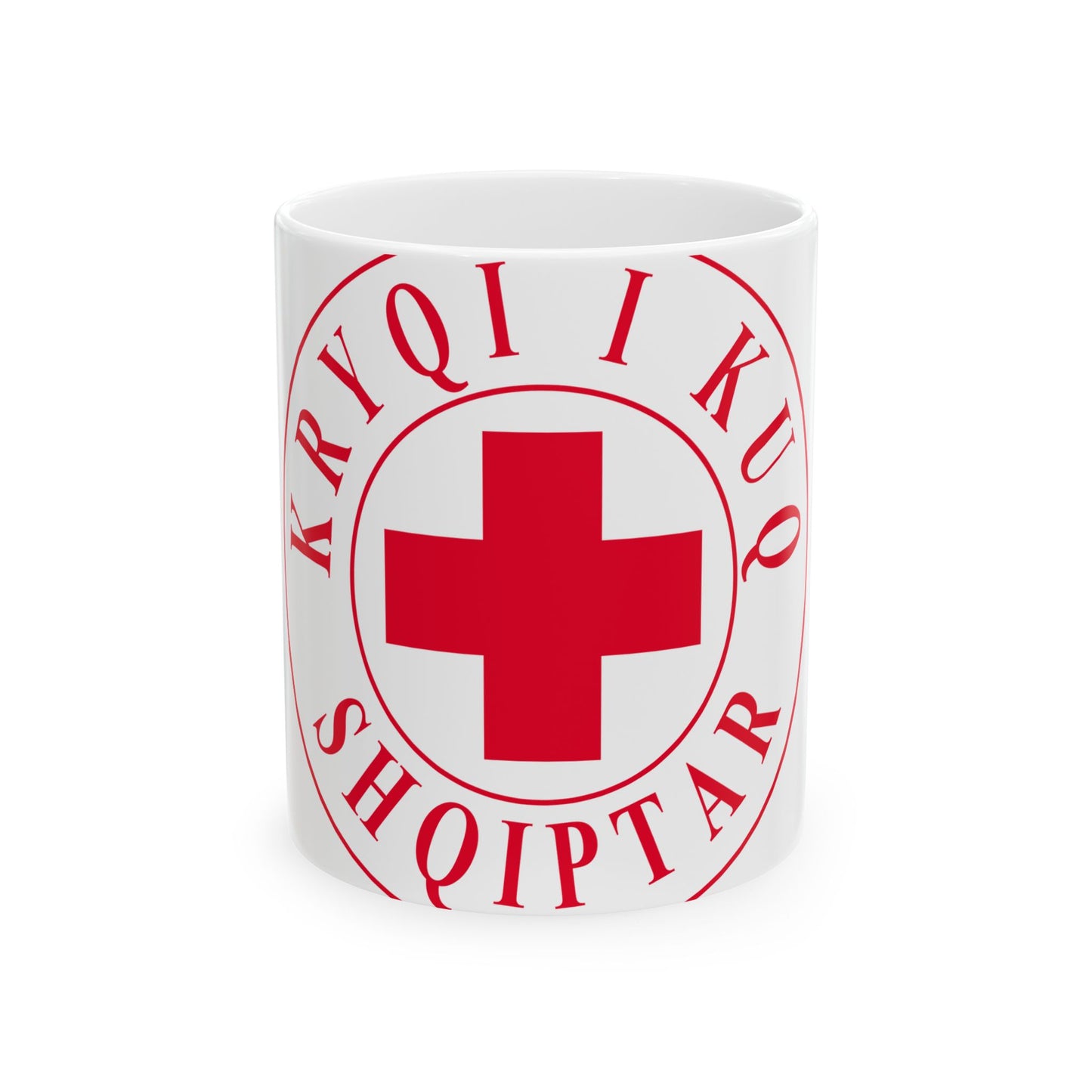 Kryqi i Kuq Shqiptar (Albania) White Coffee Mug