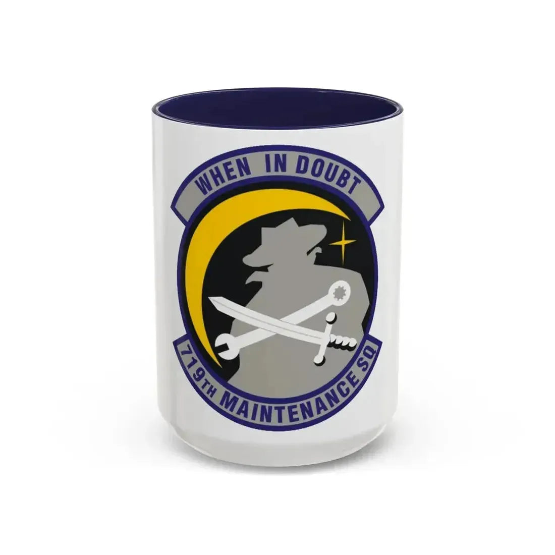 719th Maintenance Squadron (U.S. Air Force) Accent Coffee Mug 15oz Navy - Go Mug Yourself