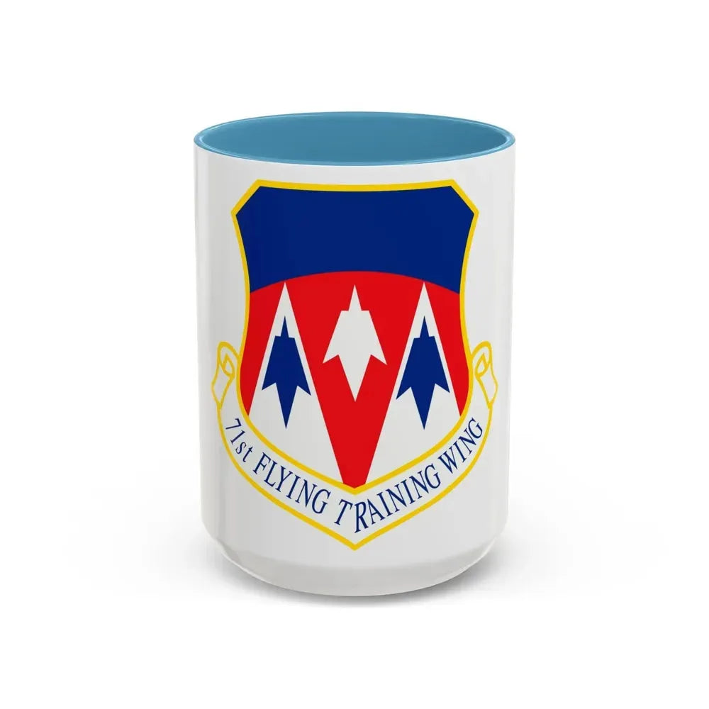 71st Flying Training Wing (U.S. Air Force) Accent Coffee Mug 15oz Light Blue - Go Mug Yourself