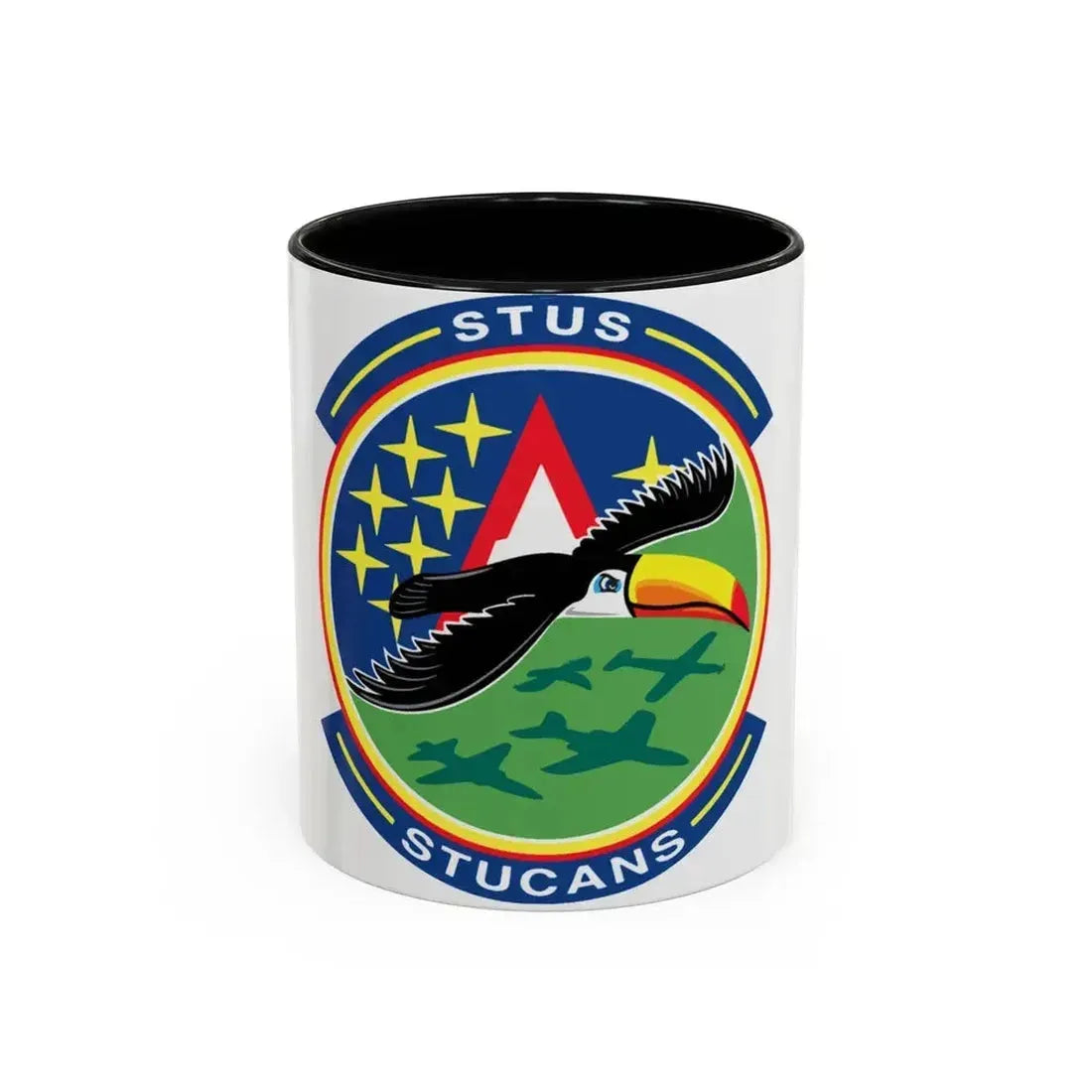 71st STUS STUCANS (U.S. Air Force) Accent Coffee Mug 11oz Black - Go Mug Yourself