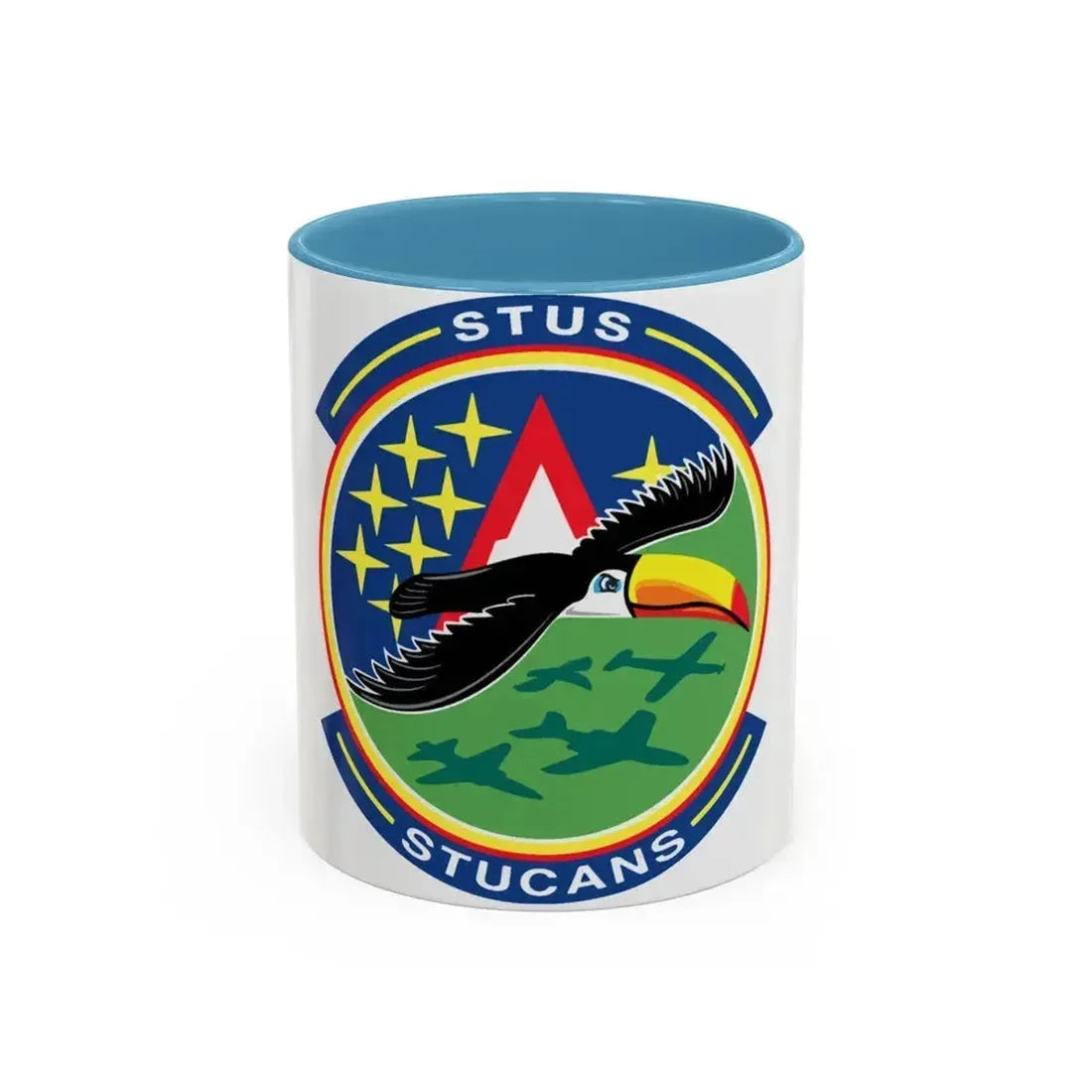71st STUS STUCANS (U.S. Air Force) Accent Coffee Mug 11oz Light Blue - Go Mug Yourself