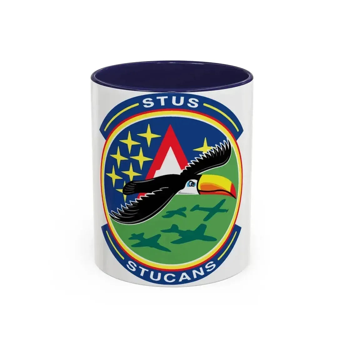 71st STUS STUCANS (U.S. Air Force) Accent Coffee Mug 11oz Navy - Go Mug Yourself