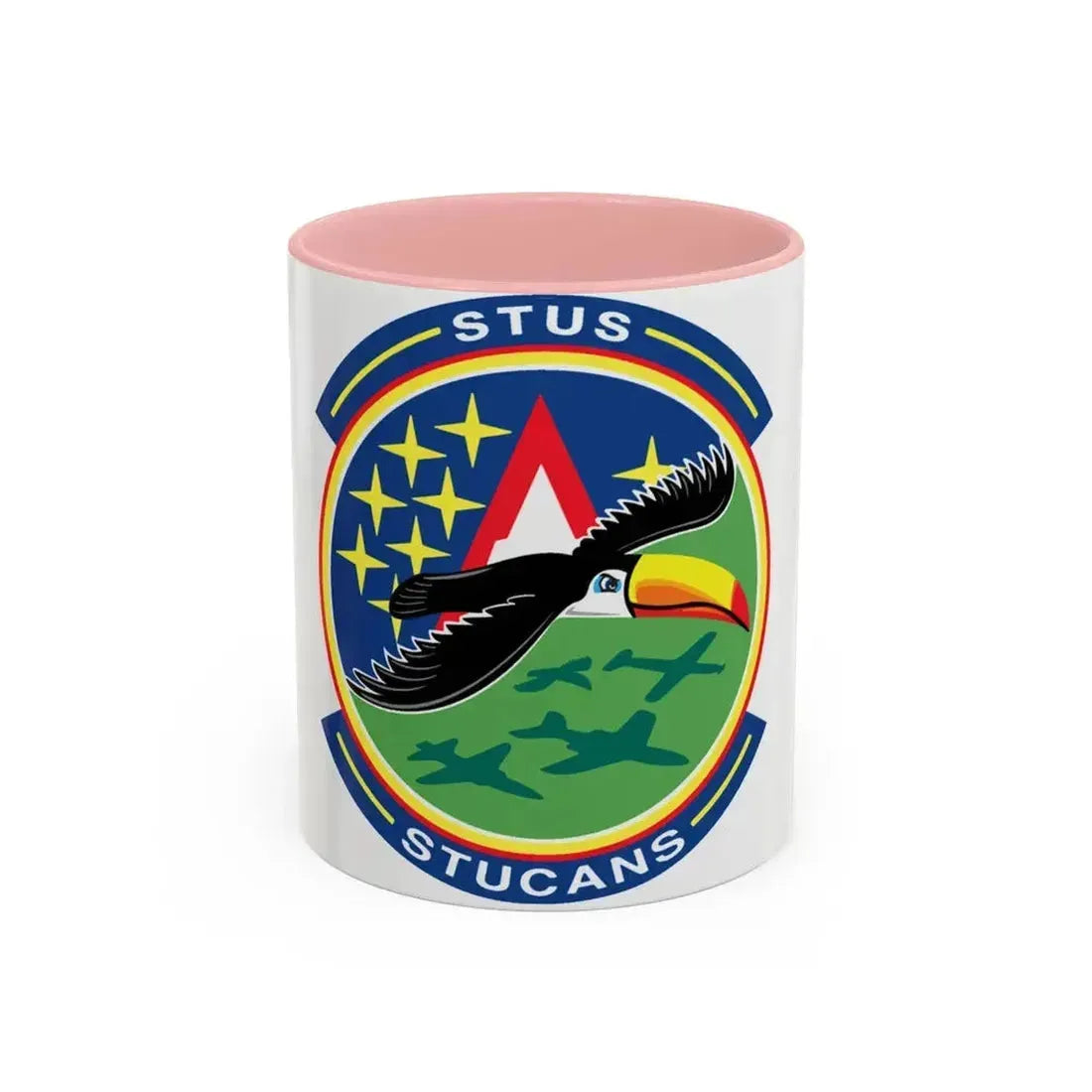 71st STUS STUCANS (U.S. Air Force) Accent Coffee Mug 11oz Pink - Go Mug Yourself