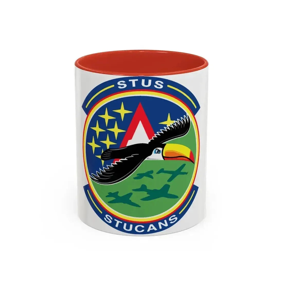 71st STUS STUCANS (U.S. Air Force) Accent Coffee Mug 11oz Red - Go Mug Yourself
