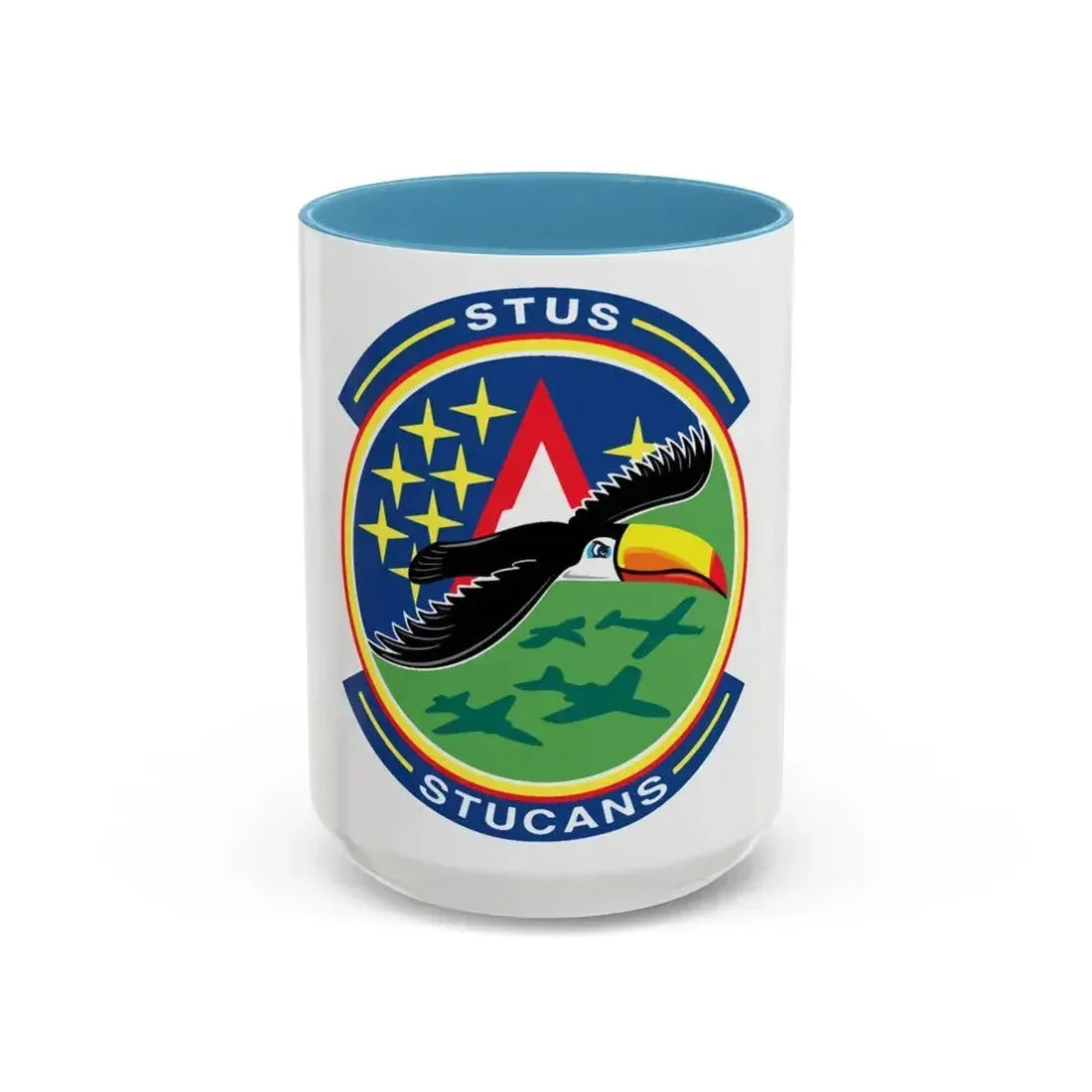 71st STUS STUCANS (U.S. Air Force) Accent Coffee Mug 15oz Light Blue - Go Mug Yourself