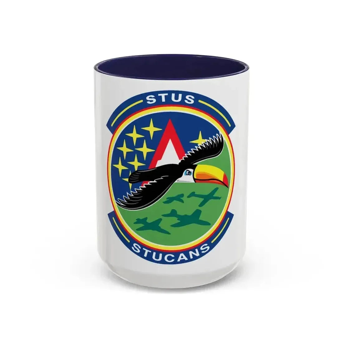 71st STUS STUCANS (U.S. Air Force) Accent Coffee Mug 15oz Navy - Go Mug Yourself