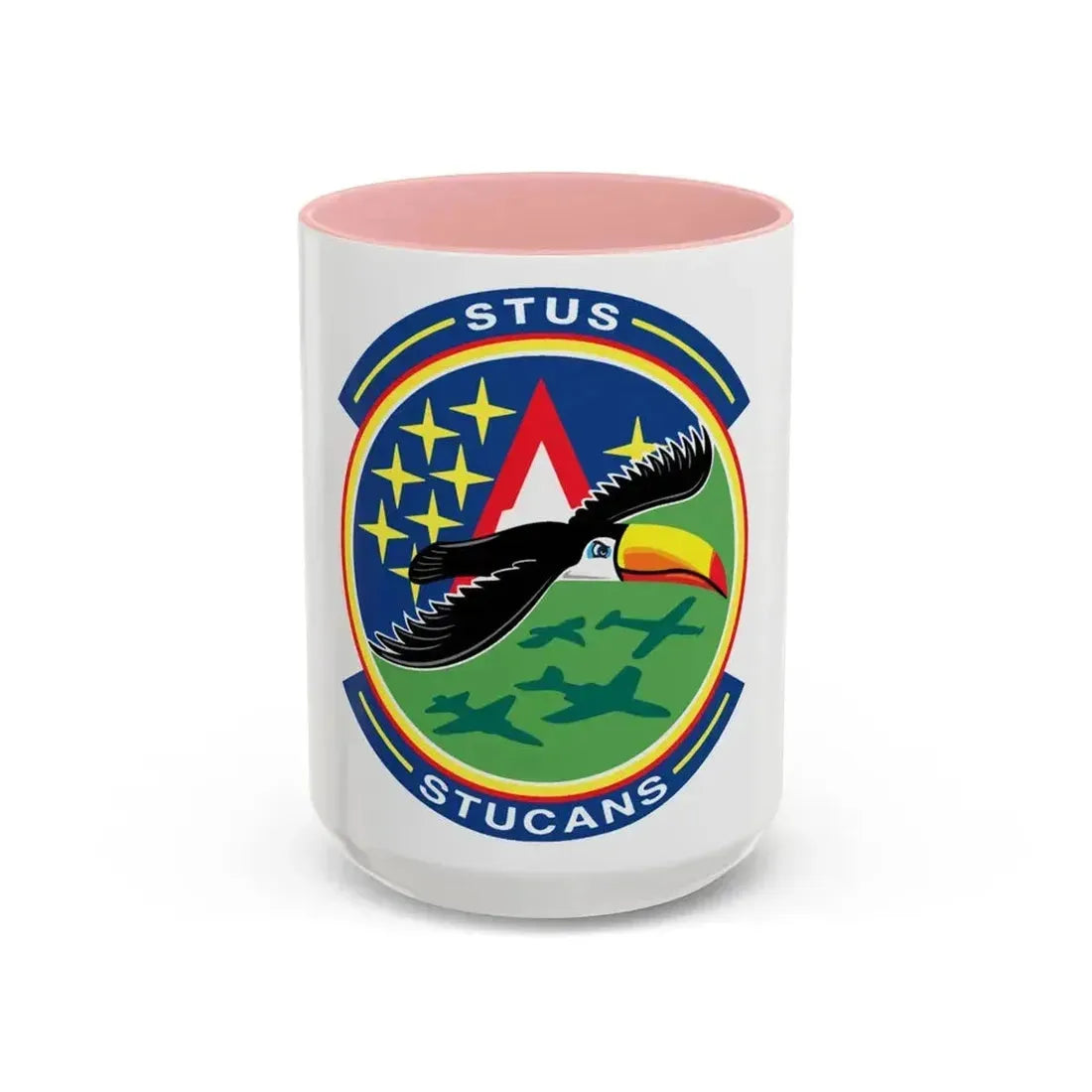 71st STUS STUCANS (U.S. Air Force) Accent Coffee Mug 15oz Pink - Go Mug Yourself