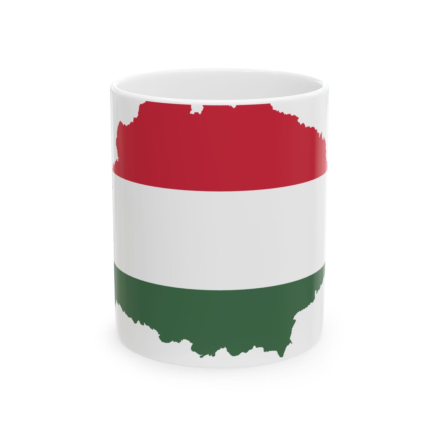 Flag-map of Greater Hungary (Hungary) White Coffee Mug