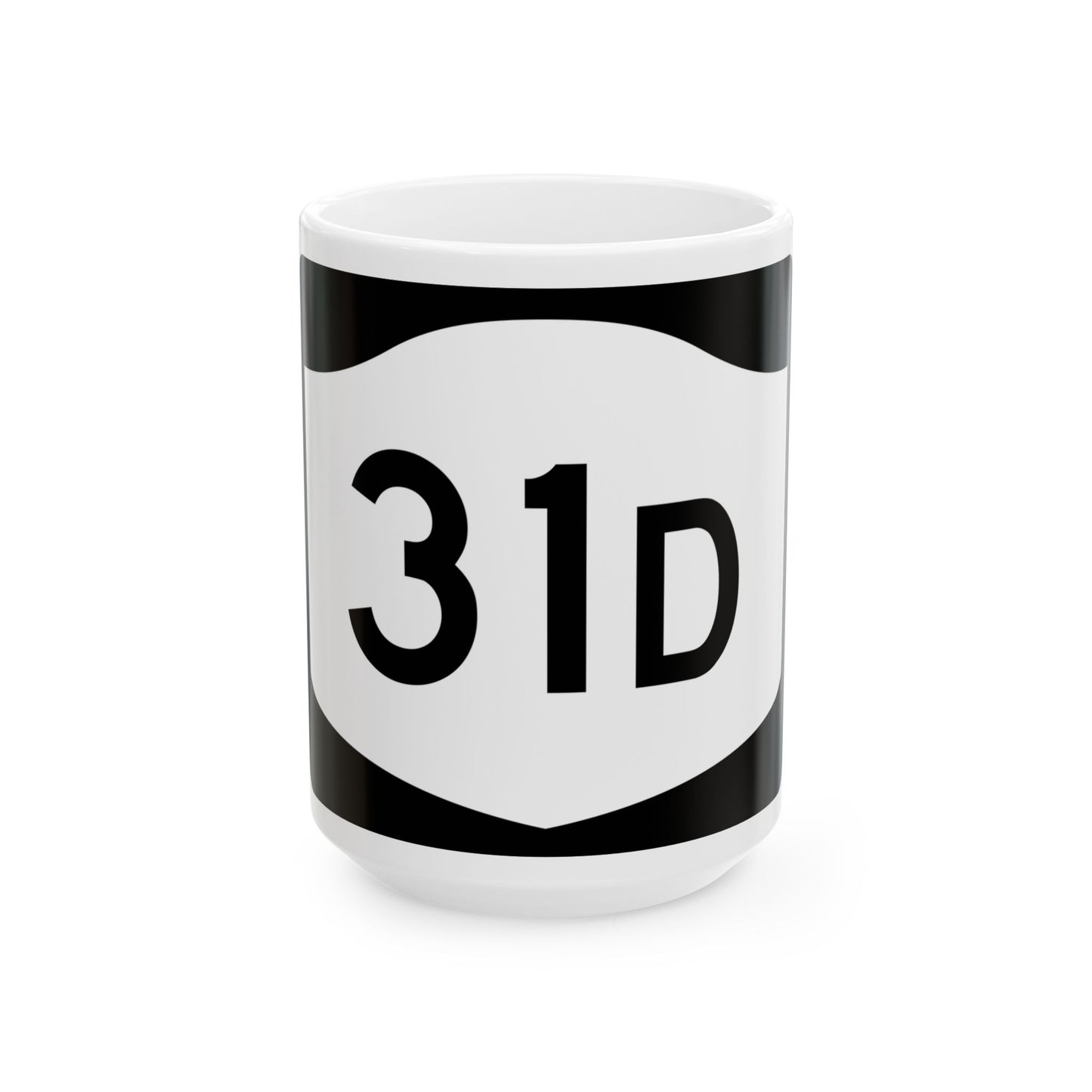 NY-31D (New York) (Road Sign) White Coffee Mug