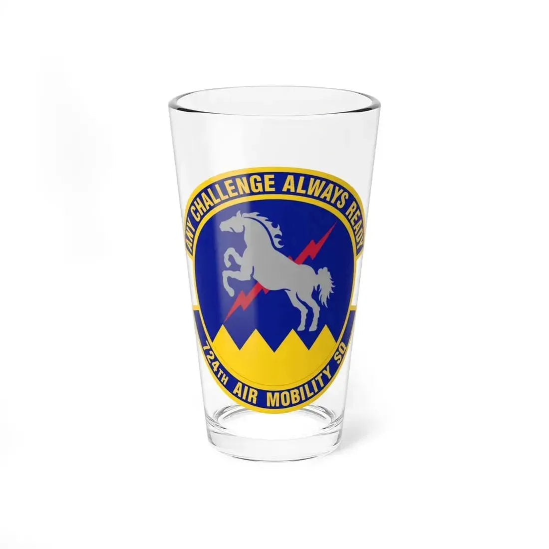 724 Air Mobility Sq AMC (U.S. Air Force) Pint Glass 16oz 16oz - Go Mug Yourself