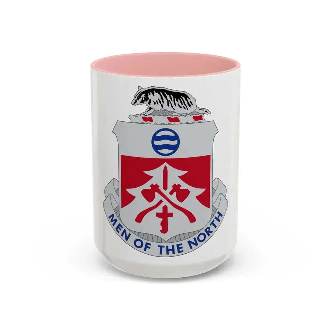 724 Engineer Battalion (U.S. Army) Accent Coffee Mug 15oz Pink - Go Mug Yourself