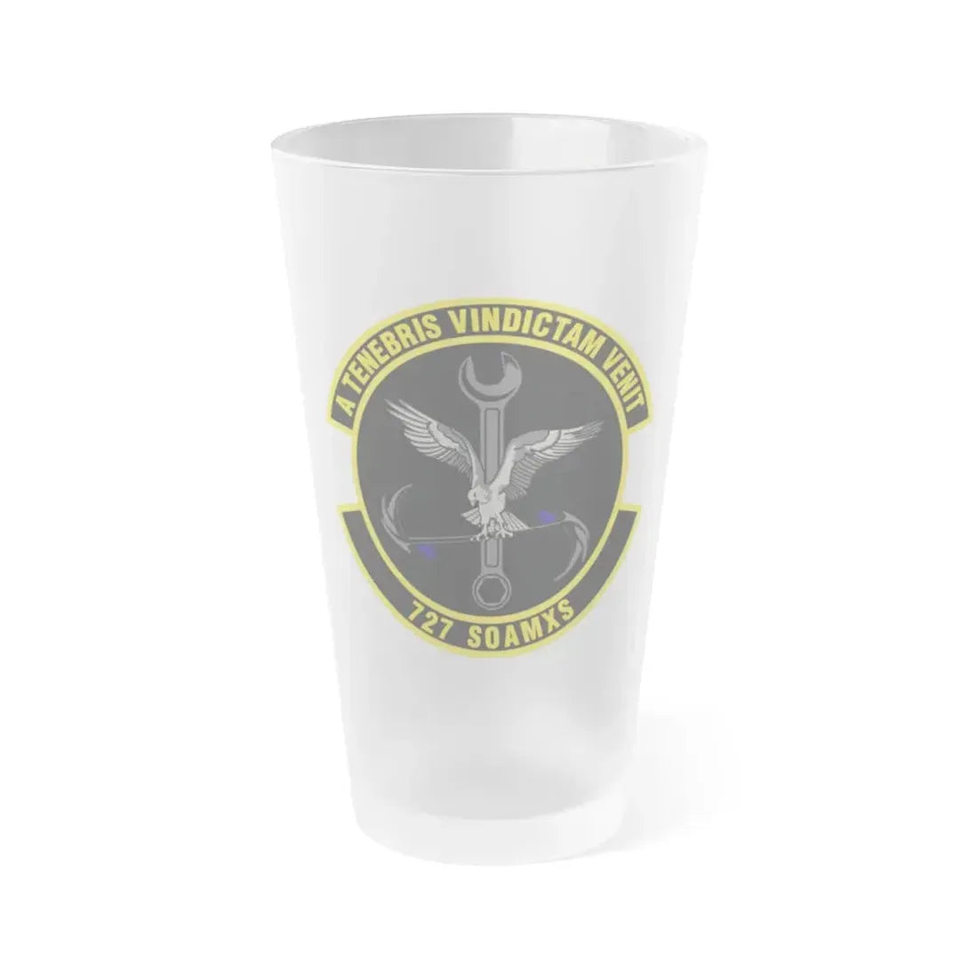 727 Special Operations Aircraft Maintenance Squadron AFSOC (U.S. Air Force) Frosted Pint Glass 16oz 16oz Frosted - Go Mug Yourself