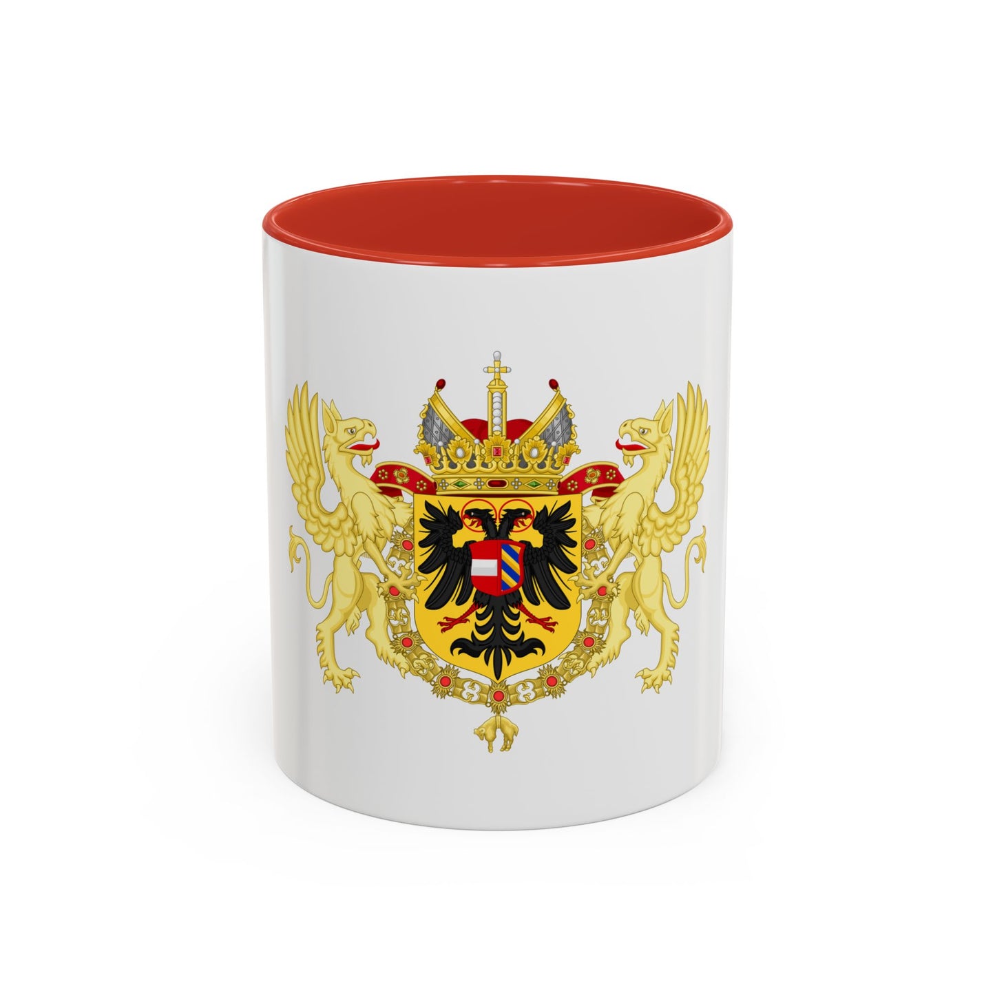 Ornamented Coat of Arms of Maximilian II, Holy Roman Emperor - Accent Coffee Mug