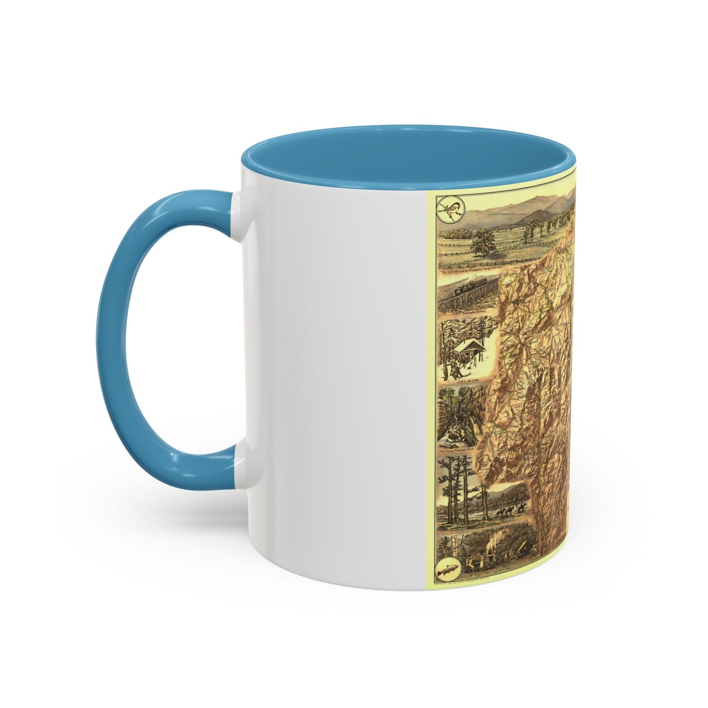 USA - New Hampshire's White Mountains (1937) (Map) Accent Coffee Mug-Go Mug Yourself