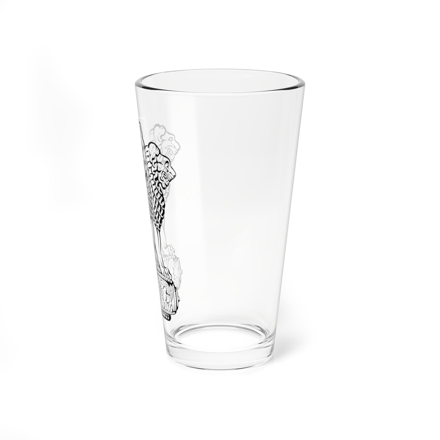 Emblem of India without motto (India) (Coat of Arms) Pint Glass 16oz