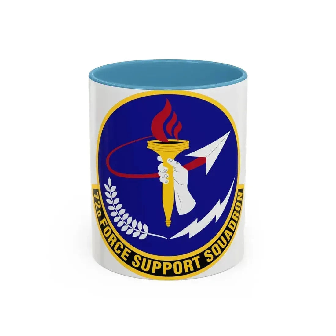 72d Force Support Squadron (U.S. Air Force) Accent Coffee Mug 11oz Light Blue - Go Mug Yourself