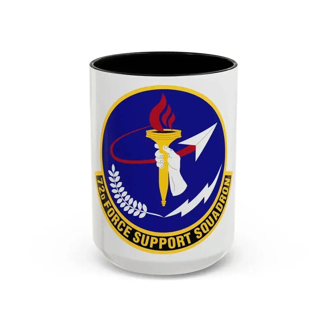 72d Force Support Squadron (U.S. Air Force) Accent Coffee Mug 15oz Black - Go Mug Yourself