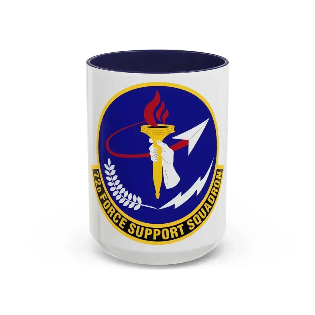 72d Force Support Squadron (U.S. Air Force) Accent Coffee Mug 15oz Navy - Go Mug Yourself