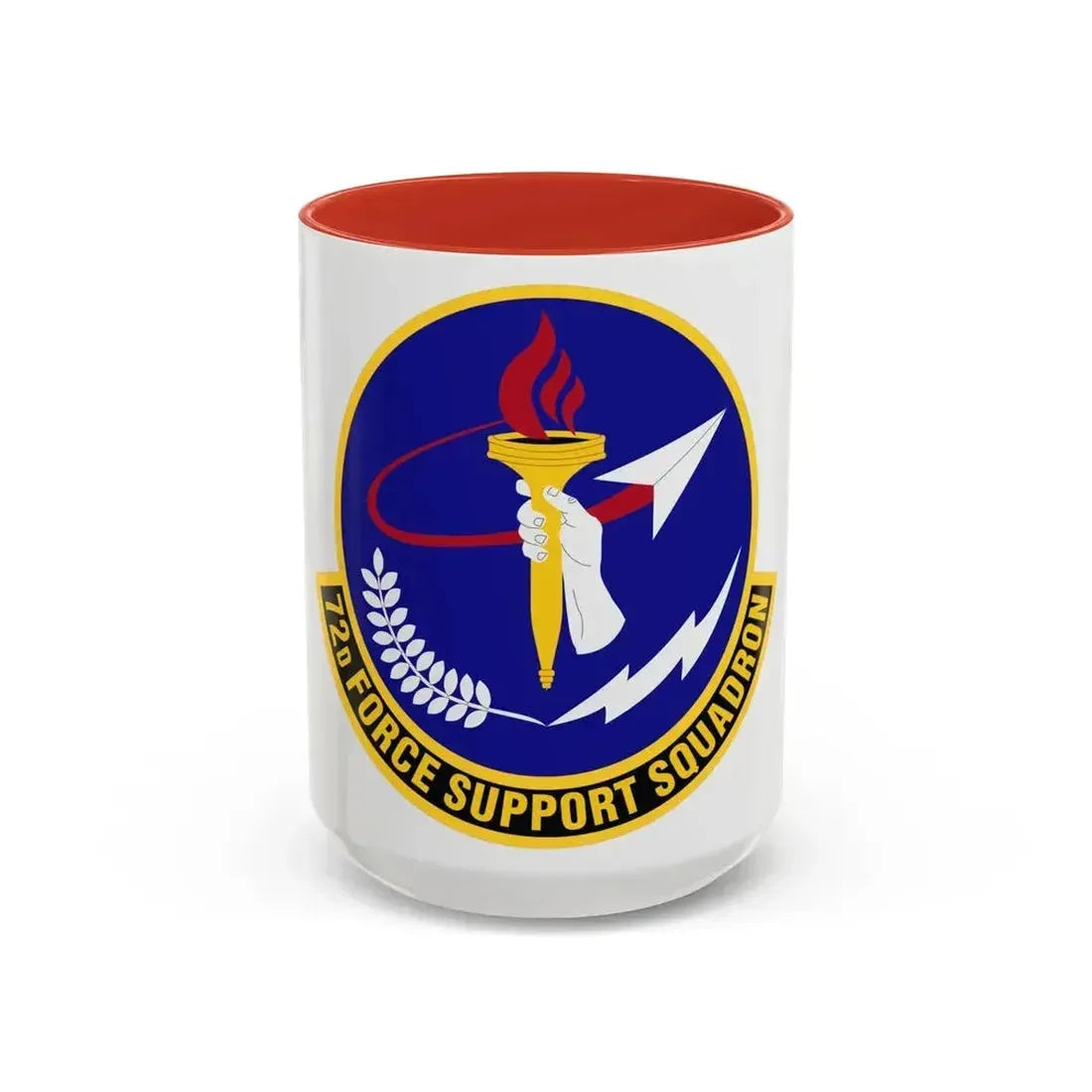72d Force Support Squadron (U.S. Air Force) Accent Coffee Mug 15oz Red - Go Mug Yourself