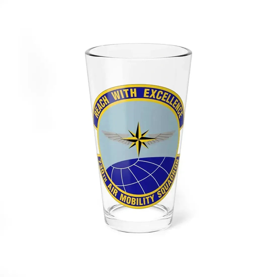 730 Air Mobility Squadron AMC (U.S. Air Force) Pint Glass 16oz 16oz - Go Mug Yourself