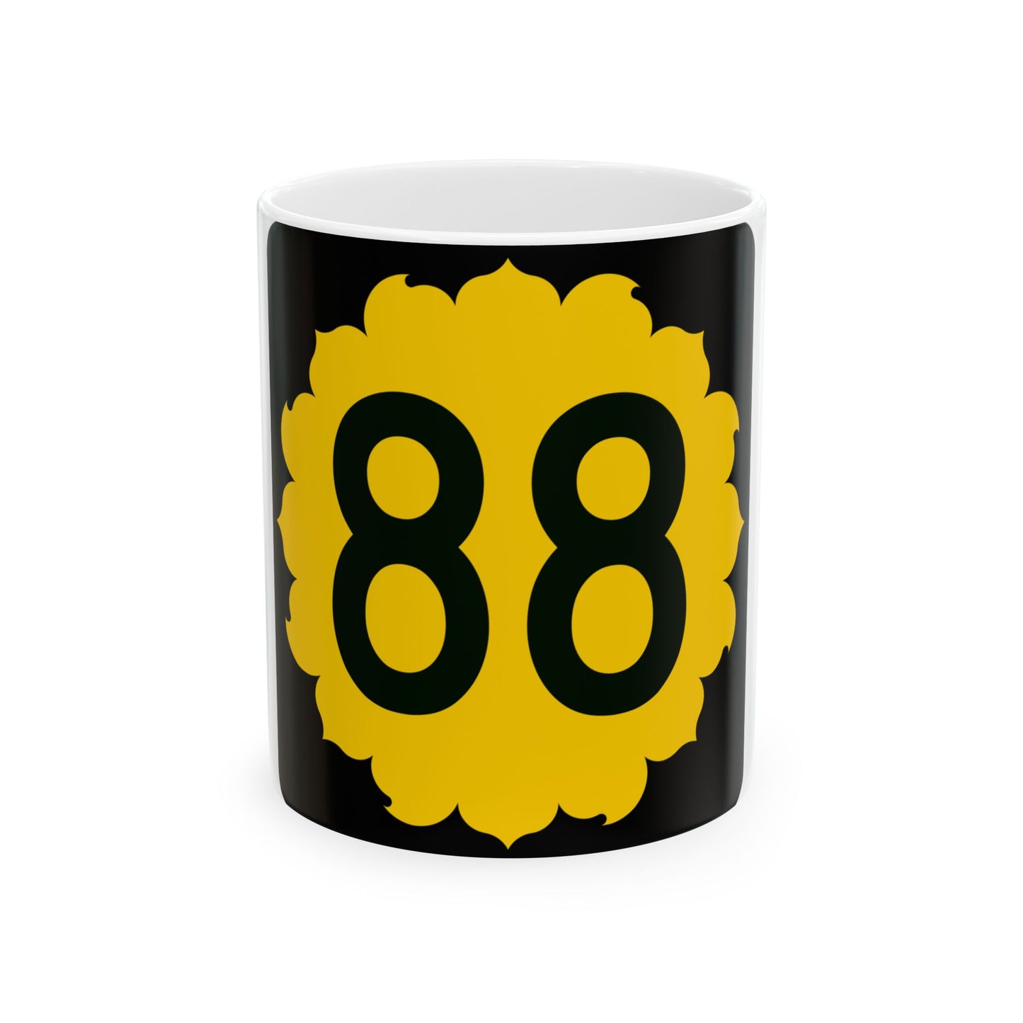K-88 (Kansas) (Road Sign) White Coffee Mug