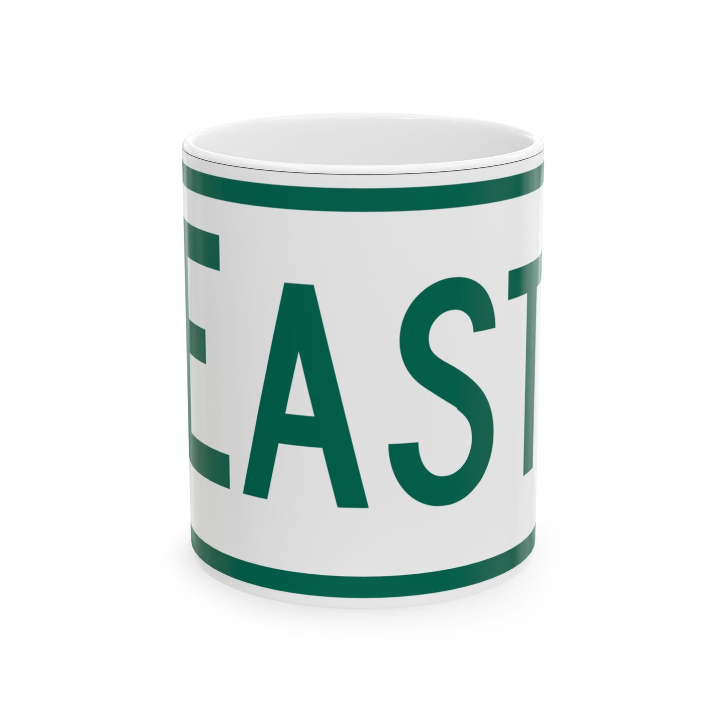 East plate Vermont (Vermont) (Road Sign) White Coffee Mug