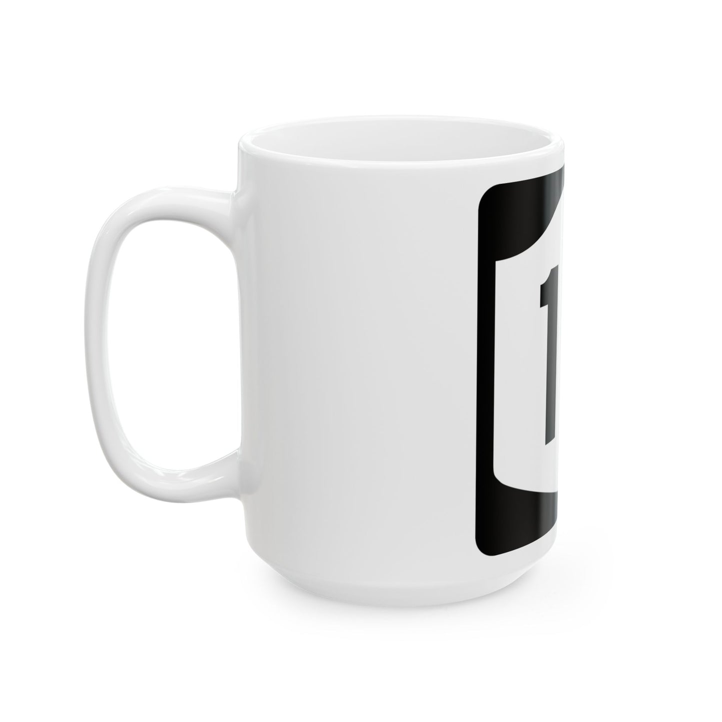 NY-15 (New York) (Road Sign) White Coffee Mug