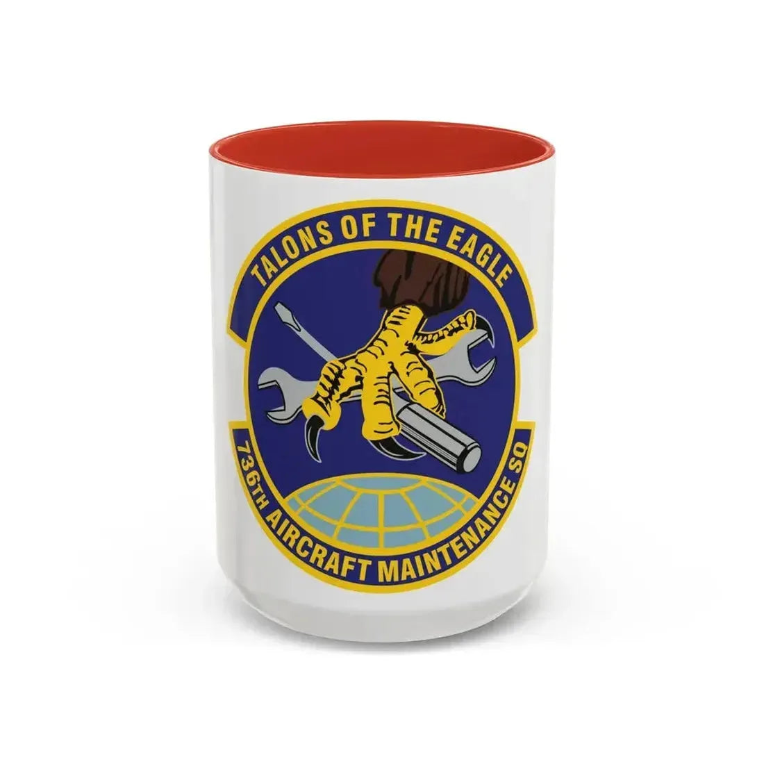 736th Aircraft Maintenance Squadron (U.S. Air Force) Accent Coffee Mug 15oz Red - Go Mug Yourself