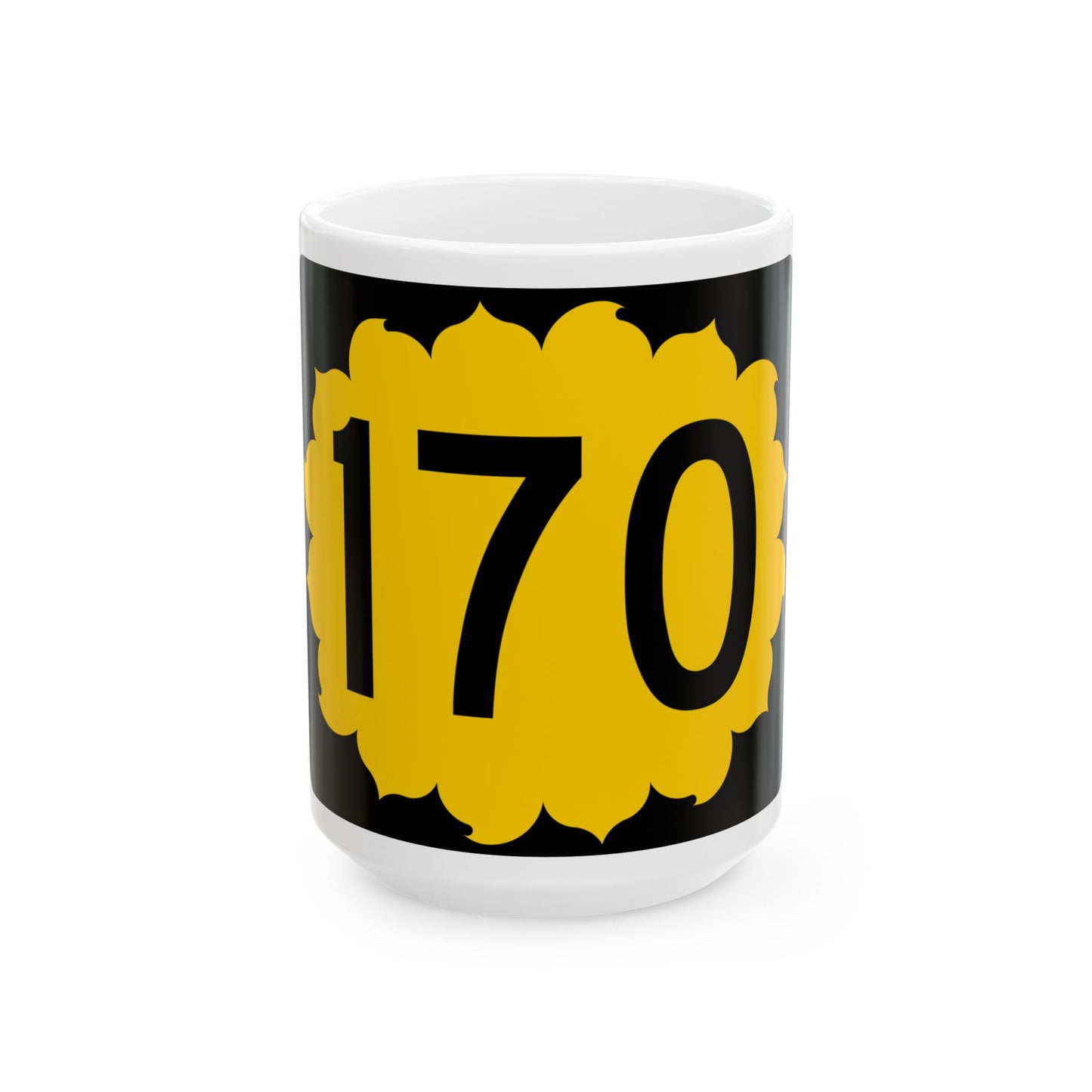 K-170 (Kansas) (Road Sign) White Coffee Mug