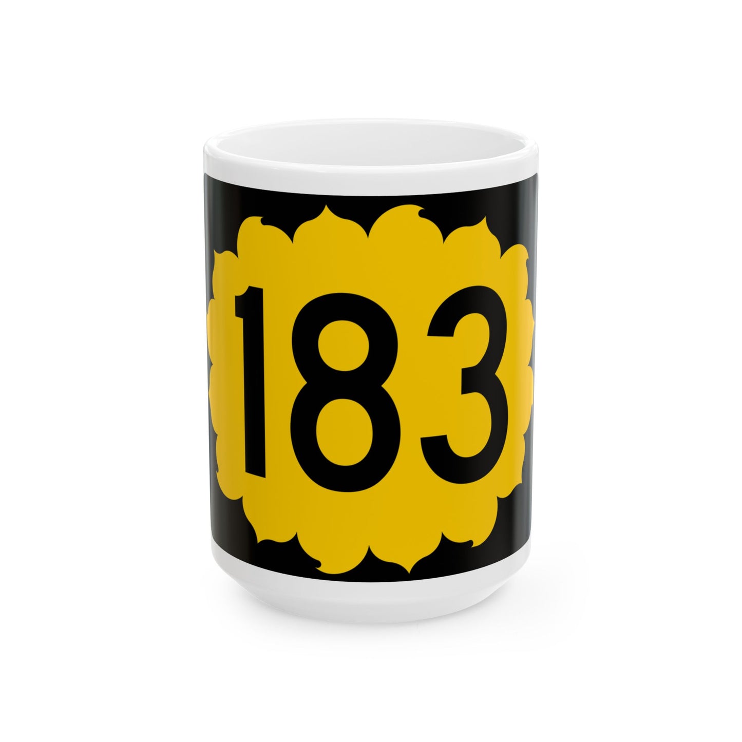 K-183 (Kansas) (Road Sign) White Coffee Mug