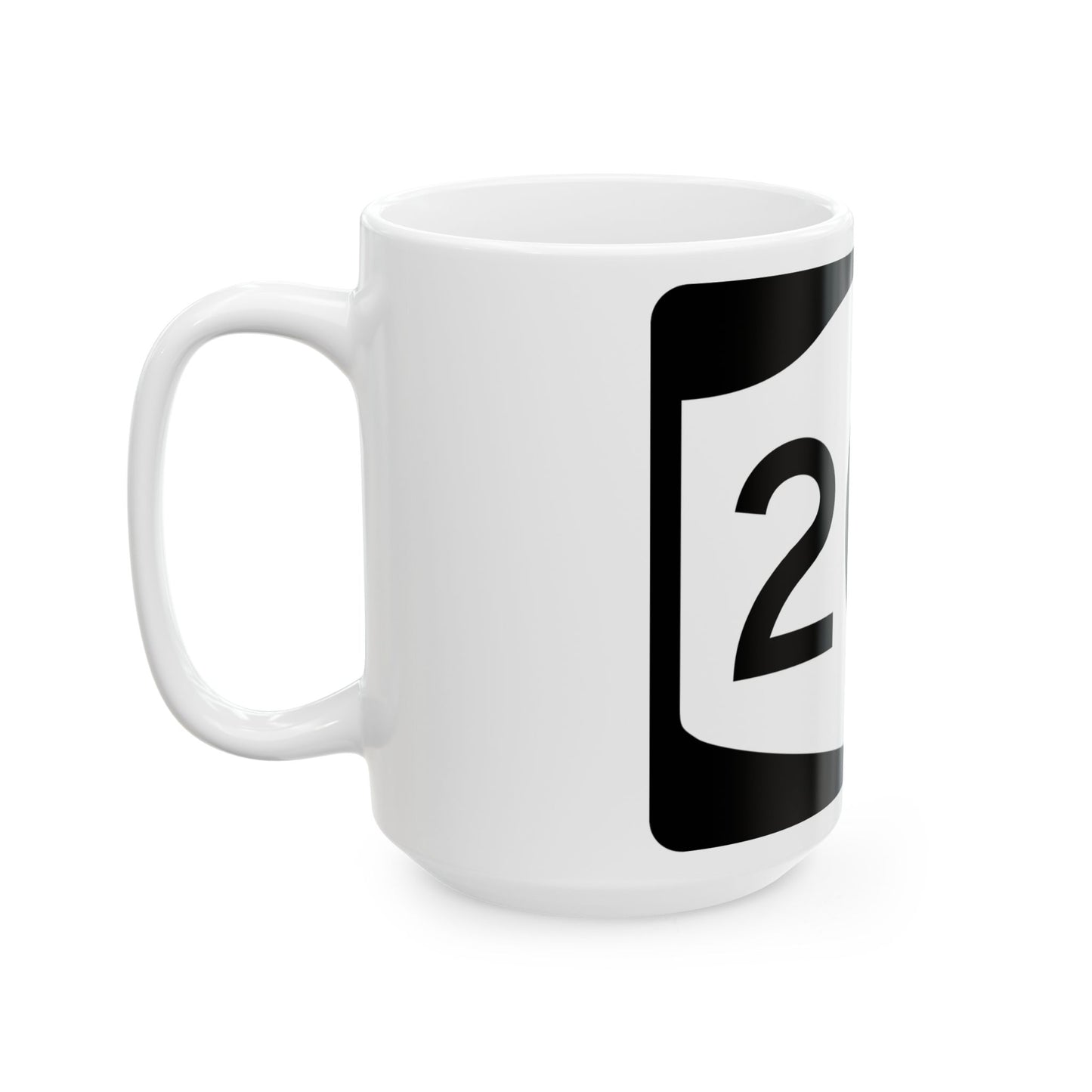 NY-20N (New York) (Road Sign) White Coffee Mug