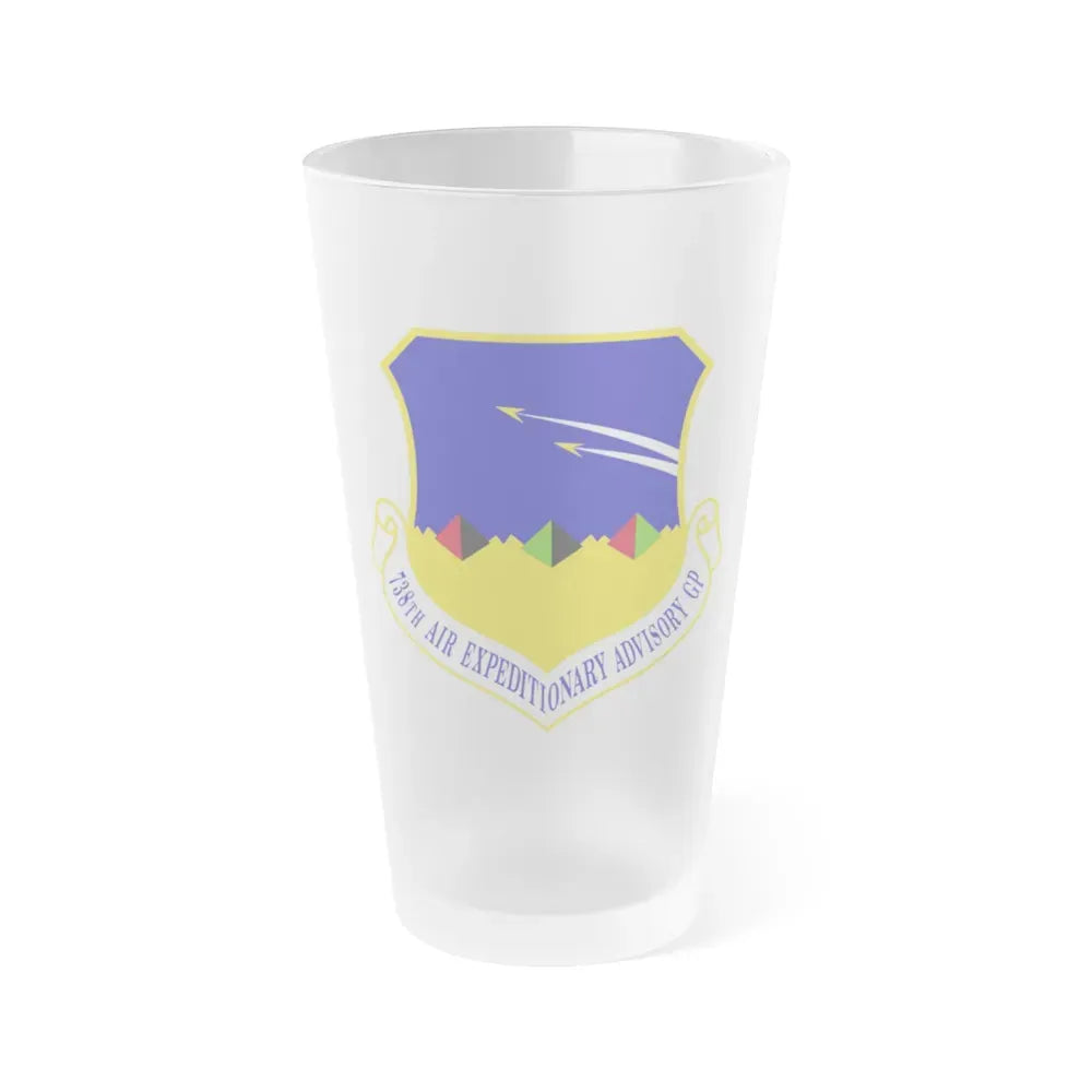 738th Air Expeditionary Advisory Group (U.S. Air Force) Frosted Pint Glass 16oz Default Title - Go Mug Yourself