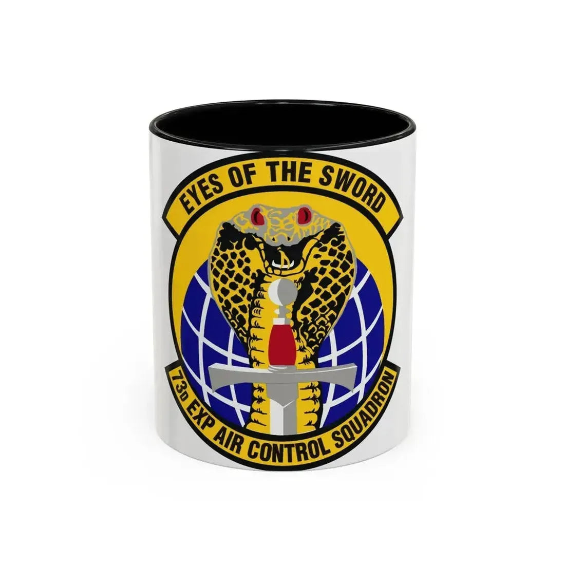 73d Expeditionary Air Control Squadron (U.S. Air Force) Accent Coffee Mug 11oz Black - Go Mug Yourself