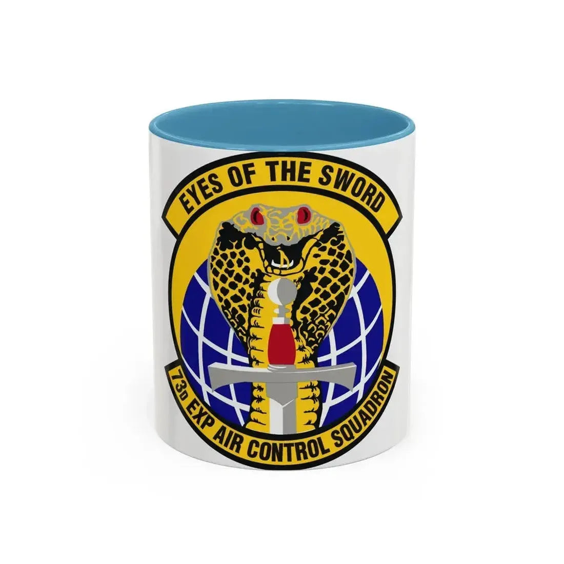 73d Expeditionary Air Control Squadron (U.S. Air Force) Accent Coffee Mug 11oz Light Blue - Go Mug Yourself