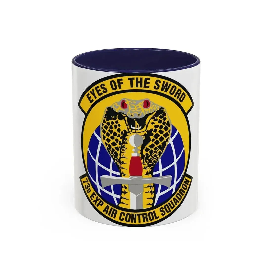 73d Expeditionary Air Control Squadron (U.S. Air Force) Accent Coffee Mug 11oz Navy - Go Mug Yourself