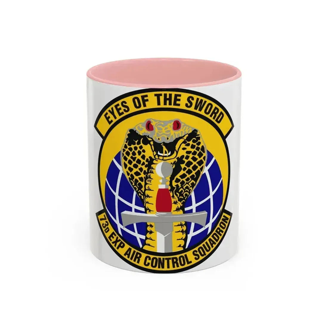73d Expeditionary Air Control Squadron (U.S. Air Force) Accent Coffee Mug 11oz Pink - Go Mug Yourself