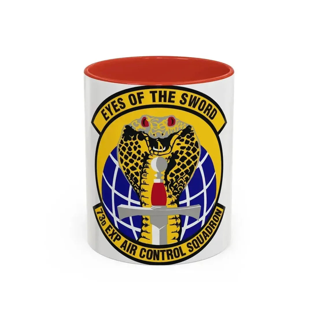 73d Expeditionary Air Control Squadron (U.S. Air Force) Accent Coffee Mug 11oz Red - Go Mug Yourself