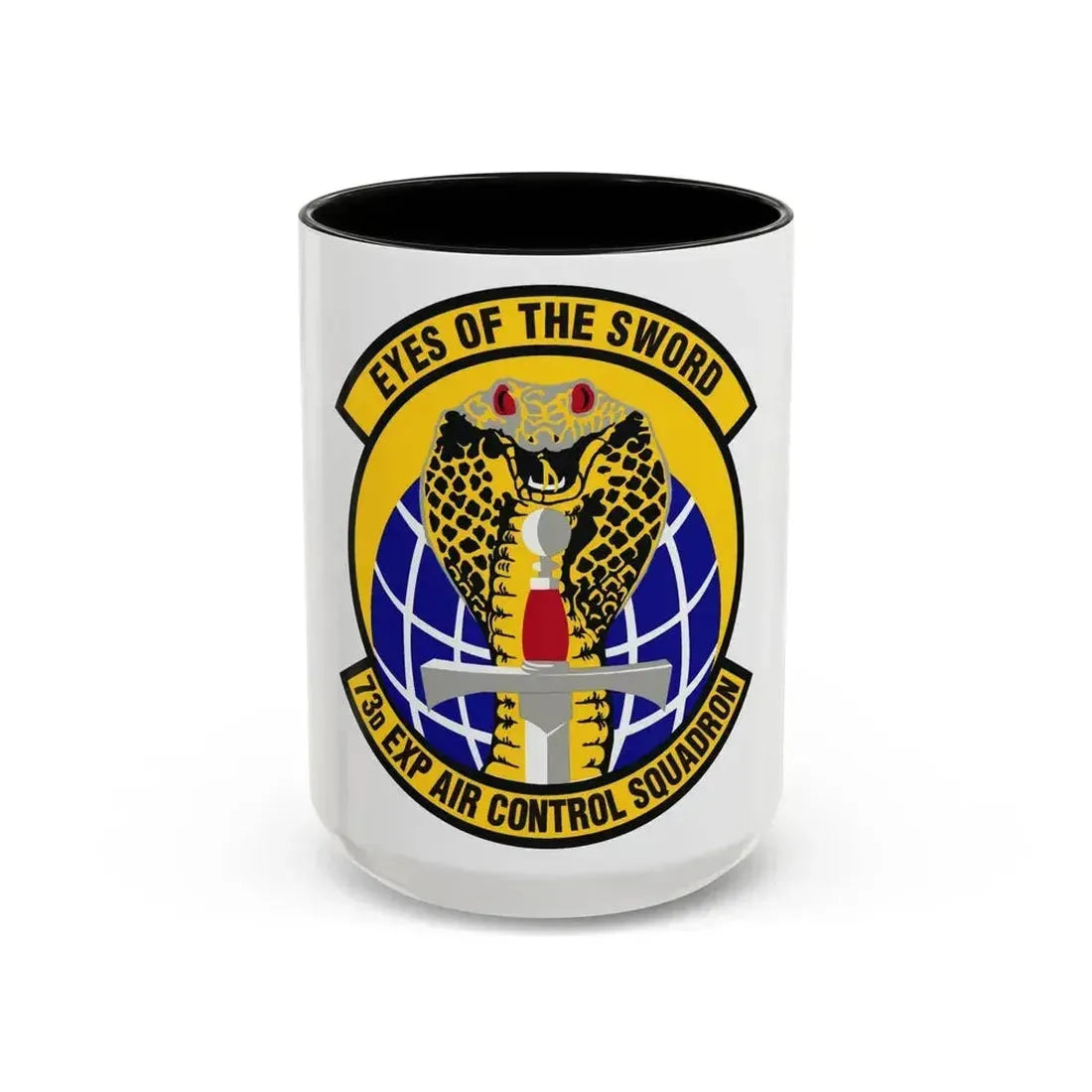 73d Expeditionary Air Control Squadron (U.S. Air Force) Accent Coffee Mug 15oz Black - Go Mug Yourself