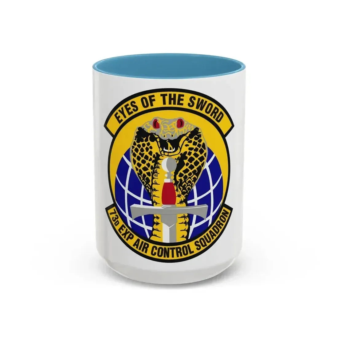 73d Expeditionary Air Control Squadron (U.S. Air Force) Accent Coffee Mug 15oz Light Blue - Go Mug Yourself