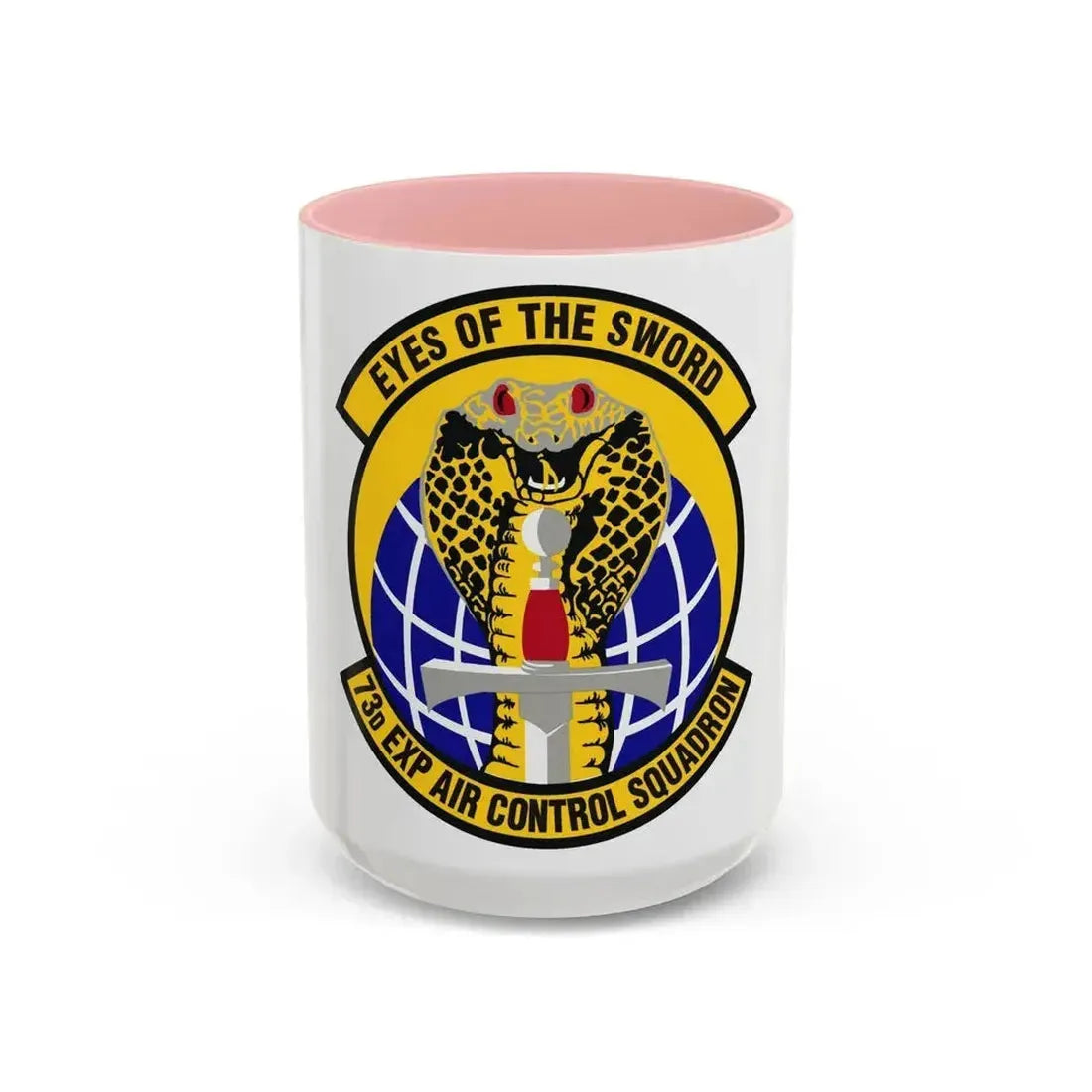 73d Expeditionary Air Control Squadron (U.S. Air Force) Accent Coffee Mug 15oz Pink - Go Mug Yourself