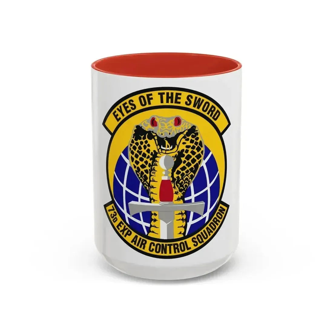 73d Expeditionary Air Control Squadron (U.S. Air Force) Accent Coffee Mug 15oz Red - Go Mug Yourself