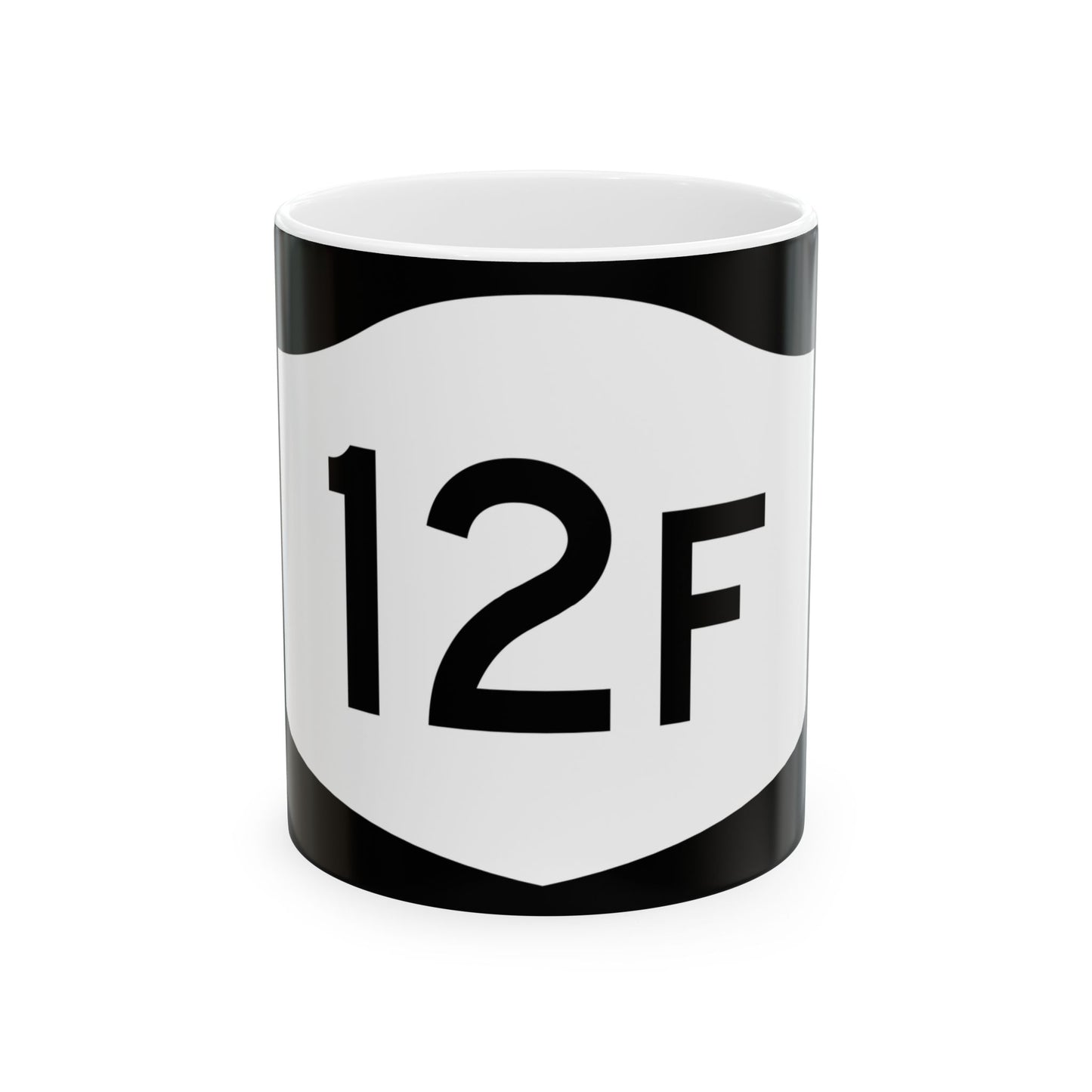 NY-12F (New York) (Road Sign) White Coffee Mug