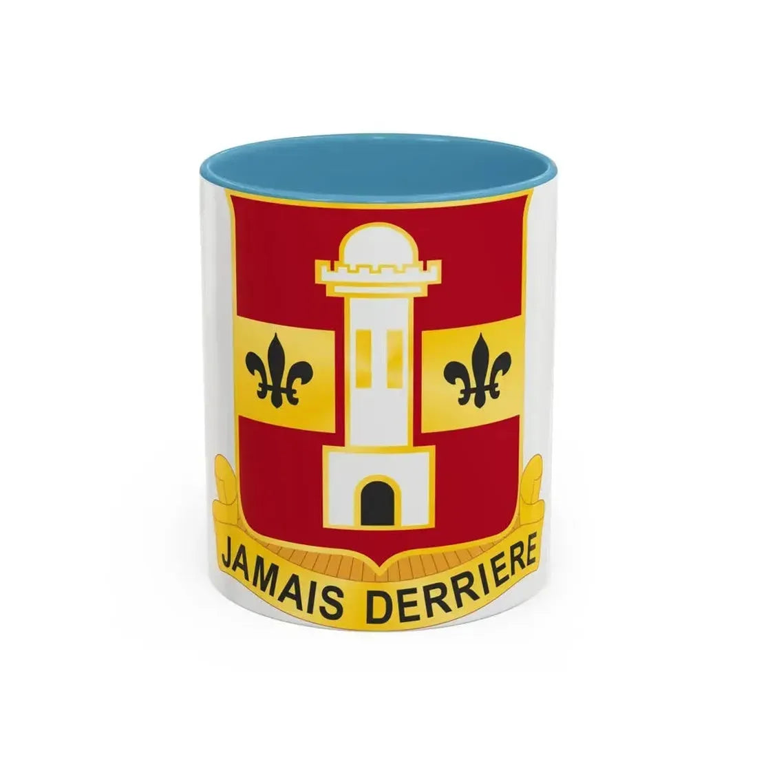 740th Antiaircraft Artillery Gun Battalion (U.S. Army) Accent Coffee Mug 11oz Light Blue - Go Mug Yourself